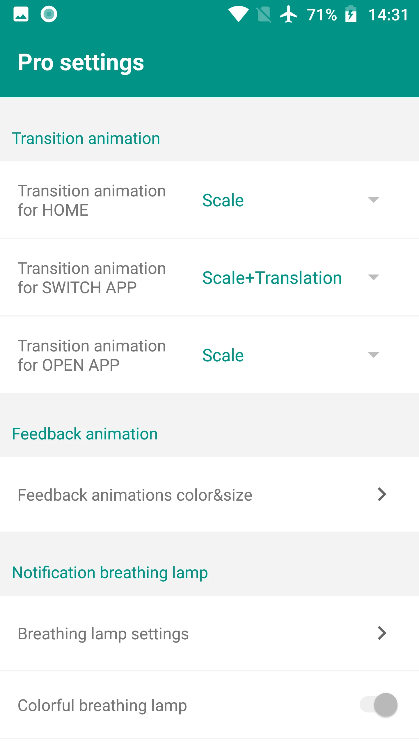 My Gesture Navigation gestures screenshot